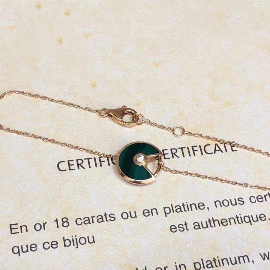 Amulette Malachite Rose Gold Bracelet – LUX VERSE Luxury Designer Fashion Outlet