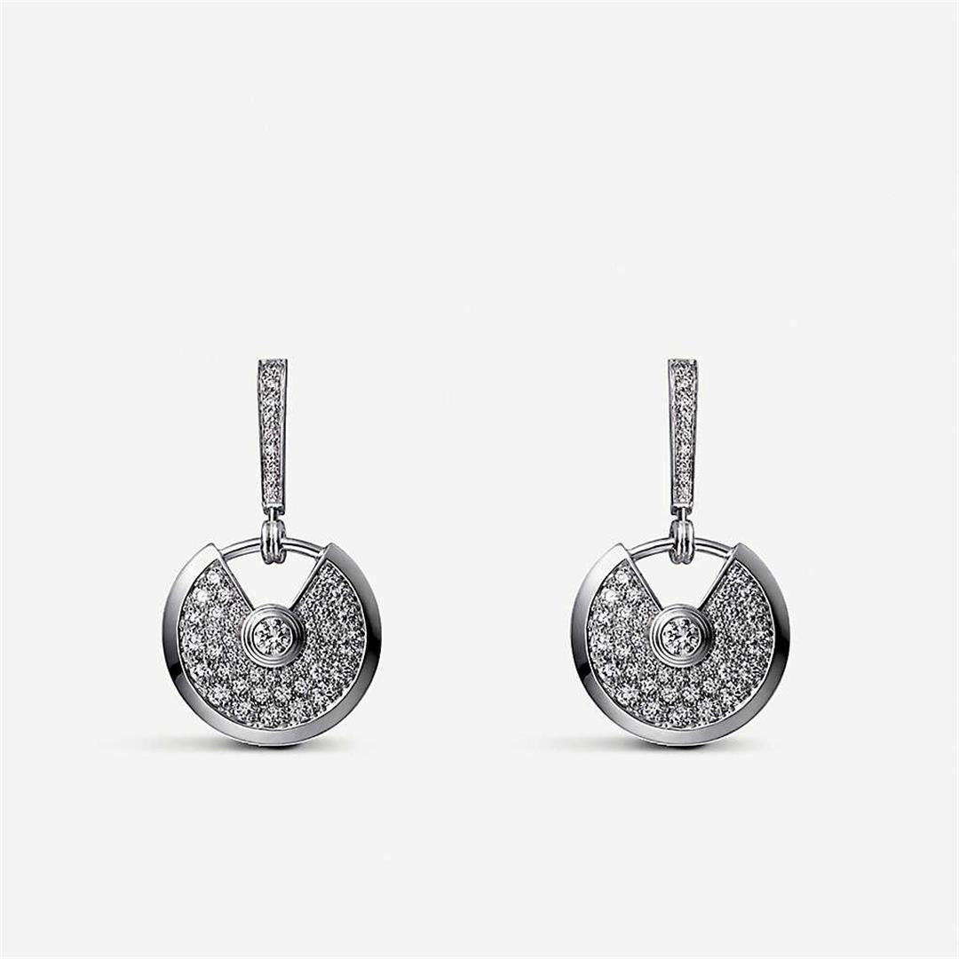 Amulette Earrings Diamond Silver – LUX VERSE Luxury Designer Fashion Outlet