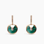 Amulette Earrings Small Malachite Rose Gold – LUX VERSE Luxury Designer Fashion Outlet