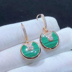 Amulette Earrings Small Malachite Rose Gold – LUX VERSE Luxury Designer Fashion Outlet