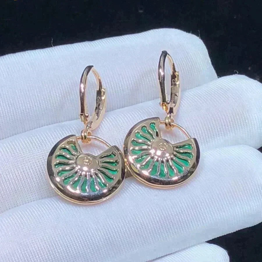 Amulette Earrings Small Malachite Rose Gold – LUX VERSE Luxury Designer Fashion Outlet