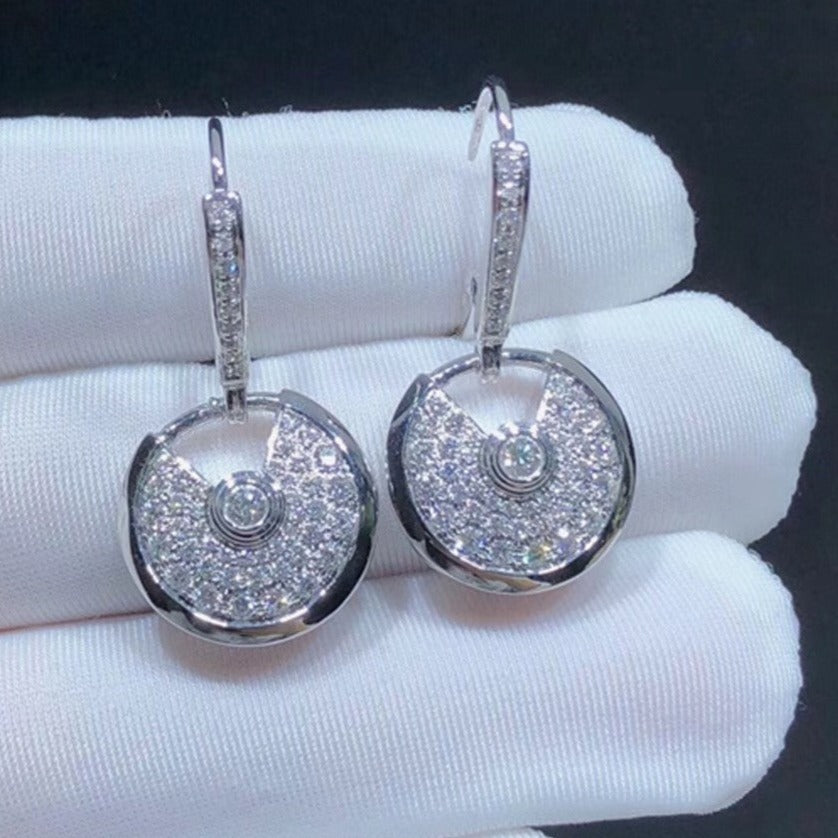 Amulette Earrings Diamond Silver – LUX VERSE Luxury Designer Fashion Outlet