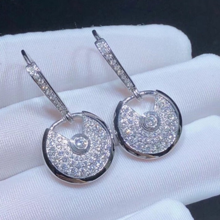 Amulette Earrings Diamond Silver – LUX VERSE Luxury Designer Fashion Outlet