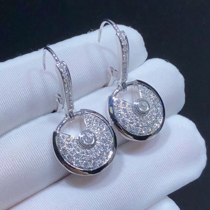 Amulette Earrings Diamond Silver – LUX VERSE Luxury Designer Fashion Outlet