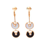 Amulette Double Drop Earrings Mop Onyx Rose Gold – LUX VERSE Luxury Designer Fashion Outlet