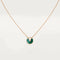 AMULETTE ROSE GOLD MALACHITE NECKLACE