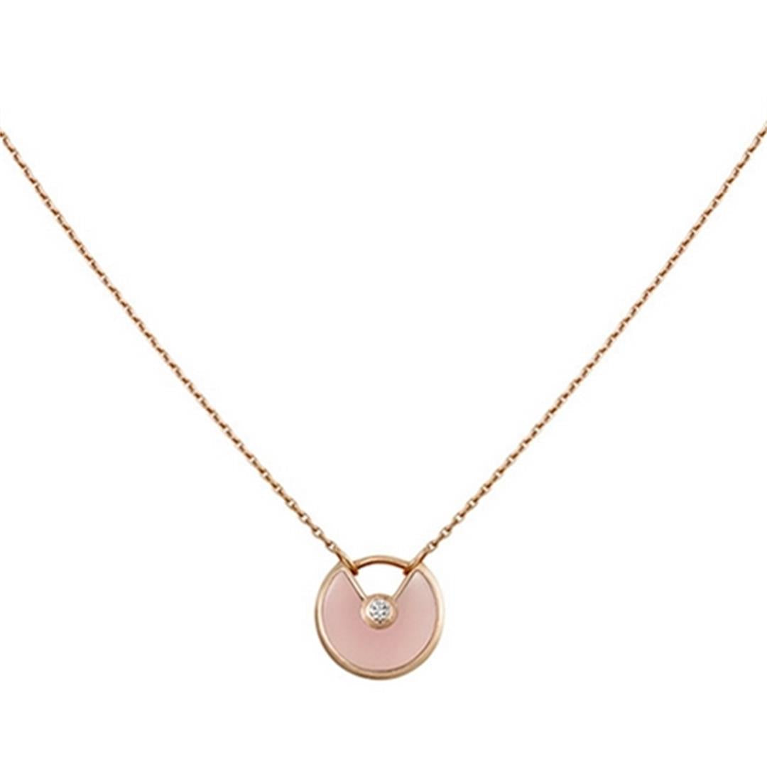 Amulette Rose Gold Pink Mop Necklace – LUX VERSE Luxury Designer Fashion Outlet