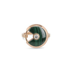 Amulette Malachite Light Ring Pink Gold Diamond – LUX VERSE Luxury Designer Fashion Outlet