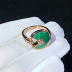 Amulette Malachite Light Ring Pink Gold Diamond – LUX VERSE Luxury Designer Fashion Outlet