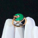 Amulette Malachite Light Ring Pink Gold Diamond – LUX VERSE Luxury Designer Fashion Outlet