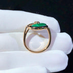Amulette Malachite Light Ring Pink Gold Diamond – LUX VERSE Luxury Designer Fashion Outlet