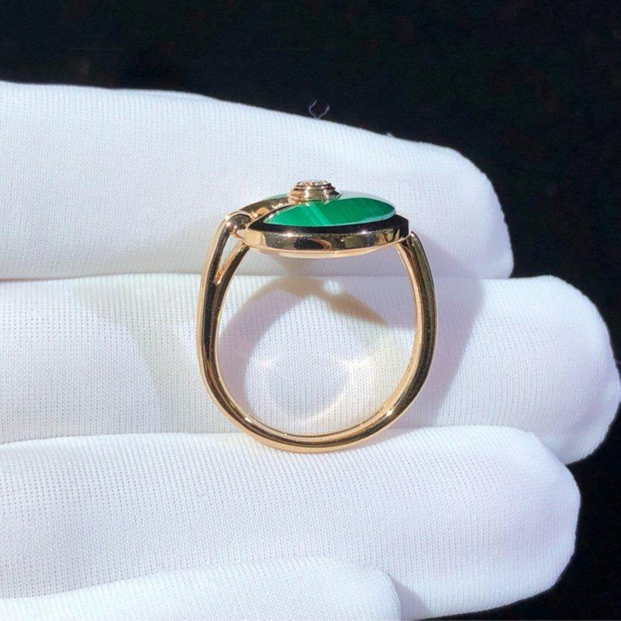 Amulette Malachite Light Ring Pink Gold Diamond – LUX VERSE Luxury Designer Fashion Outlet