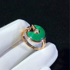 Amulette Malachite Light Ring Pink Gold Diamond – LUX VERSE Luxury Designer Fashion Outlet