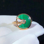 Amulette Malachite Light Ring Pink Gold Diamond – LUX VERSE Luxury Designer Fashion Outlet