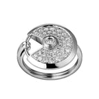 Amulette Ring Silver Full Diamond – LUX VERSE Luxury Designer Fashion Outlet
