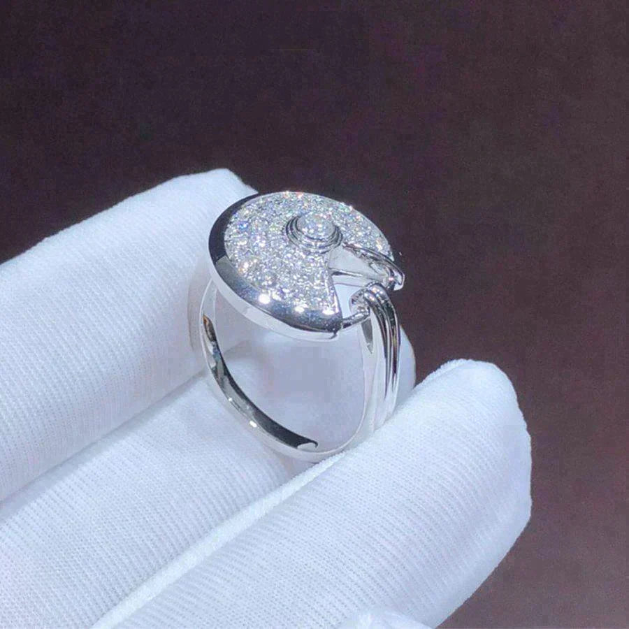Amulette Ring Silver Full Diamond – LUX VERSE Luxury Designer Fashion Outlet