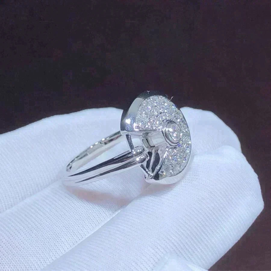 Amulette Ring Silver Full Diamond – LUX VERSE Luxury Designer Fashion Outlet