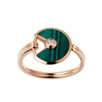 Amulette Malachite Dark Ring Gold Diamond – LUX VERSE Luxury Designer Fashion Outlet