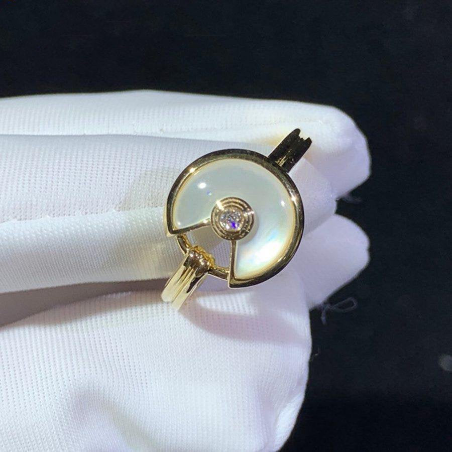 Amulette Mop Ring Gold Diamond – LUX VERSE Luxury Designer Fashion Outlet