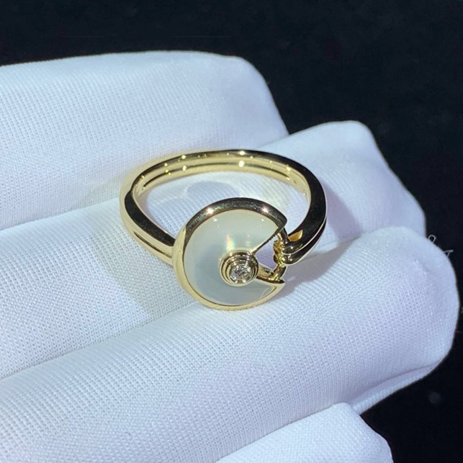 Amulette Mop Ring Gold Diamond – LUX VERSE Luxury Designer Fashion Outlet