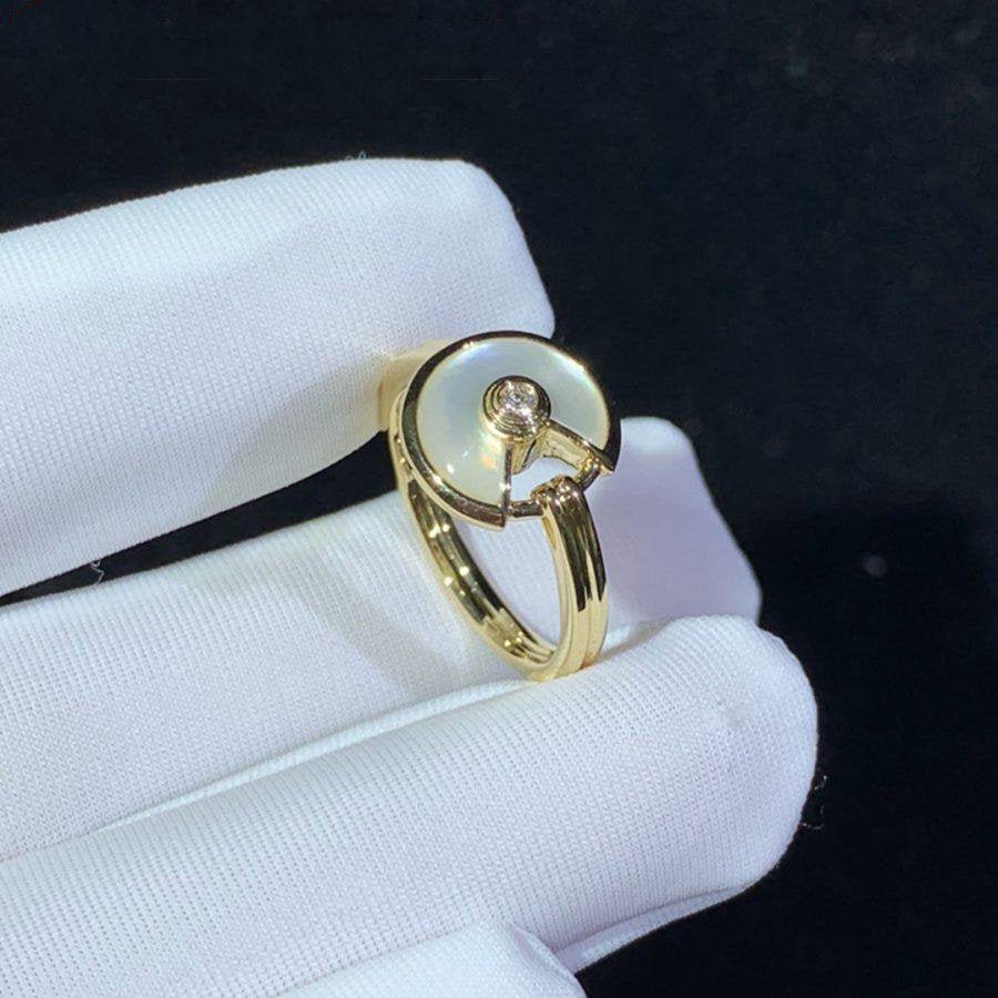 Amulette Mop Ring Gold Diamond – LUX VERSE Luxury Designer Fashion Outlet
