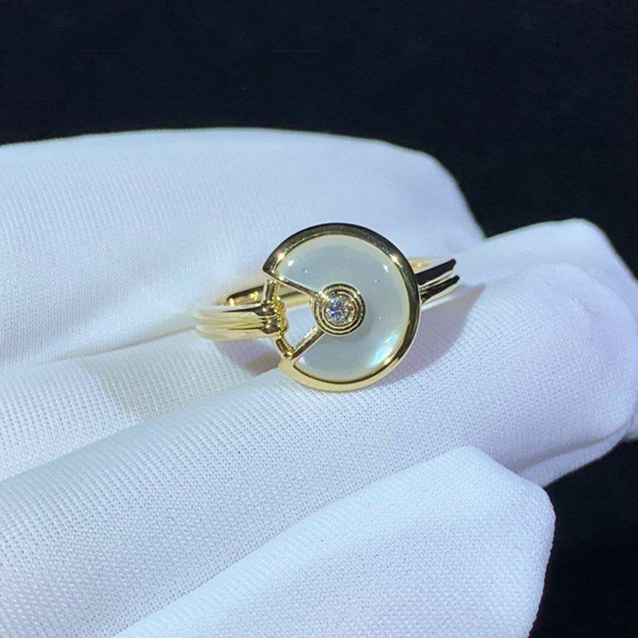 Amulette Mop Ring Gold Diamond – LUX VERSE Luxury Designer Fashion Outlet