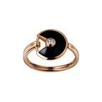 Amulette Onyx Ring Rose Gold Diamond – LUX VERSE Luxury Designer Fashion Outlet