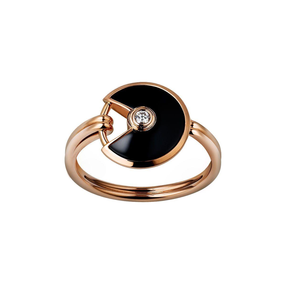 Amulette Onyx Ring Rose Gold Diamond – LUX VERSE Luxury Designer Fashion Outlet