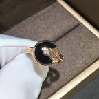 Amulette Onyx Ring Rose Gold Diamond – LUX VERSE Luxury Designer Fashion Outlet