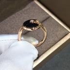 Amulette Onyx Ring Rose Gold Diamond – LUX VERSE Luxury Designer Fashion Outlet