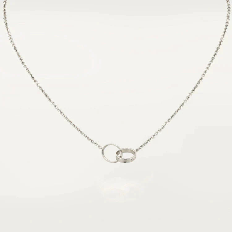 Love Necklace Rose Gold and Silver – LUX VERSE Luxury Designer Fashion Outlet