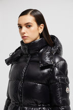 Cavettaz Long Down Jacket – crafted from nylon laqué Nylon laqué lining Down-filled Detachable hood Zipper – LUX VERSE Luxury Designer Fashion Outlet
