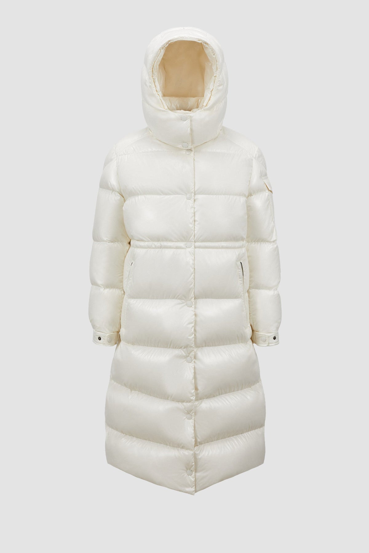 Cavettaz Long Down Jacket – the long puffer is crafted from nylon laqué, an instantly recognizable brand – LUX VERSE Luxury Designer Fashion Outlet