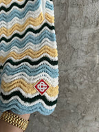 Multicolour Chevron Knit Shorts - Men's