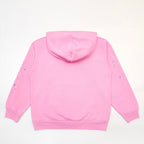 Rosa Baumwoll-Pullover mit tonigem Webband - Herren