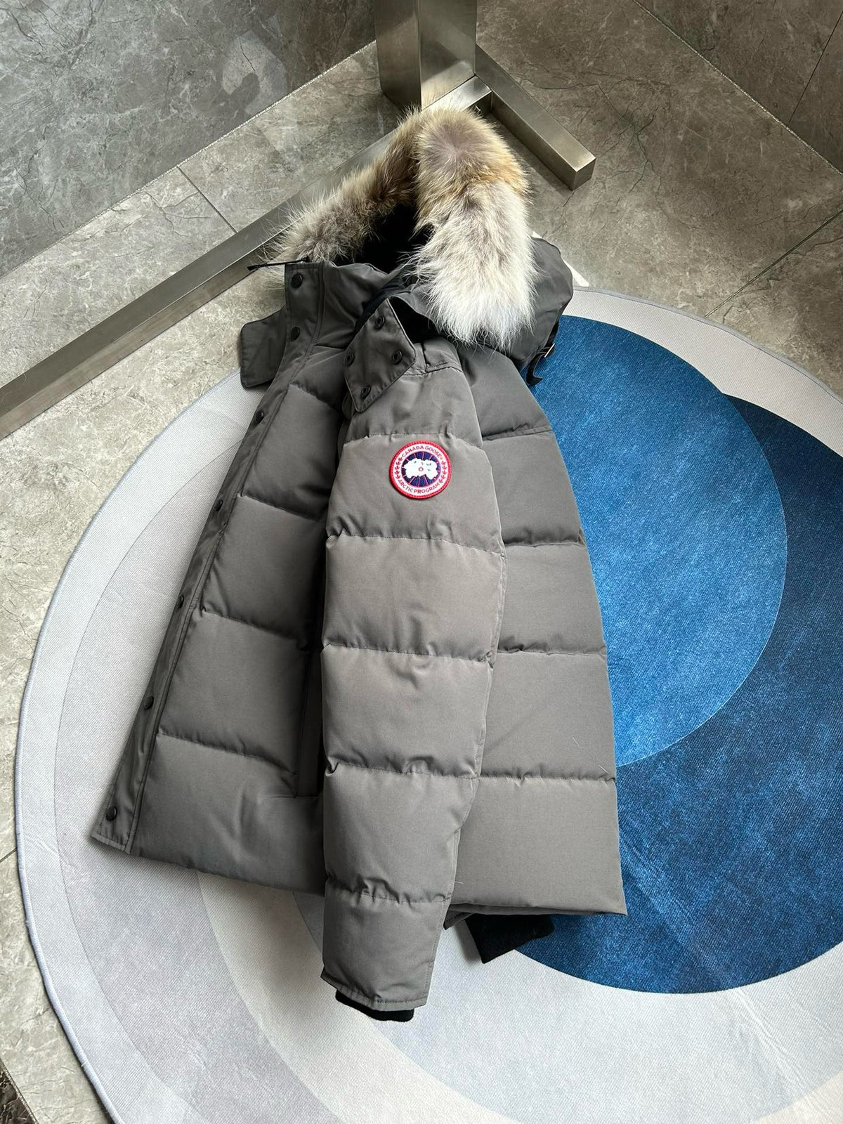 Black and White Parka - Men's