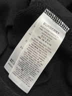 Black Cotton Logo Pullover - Men's