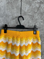 Yellow Knit Chevron Drawstring - Men's