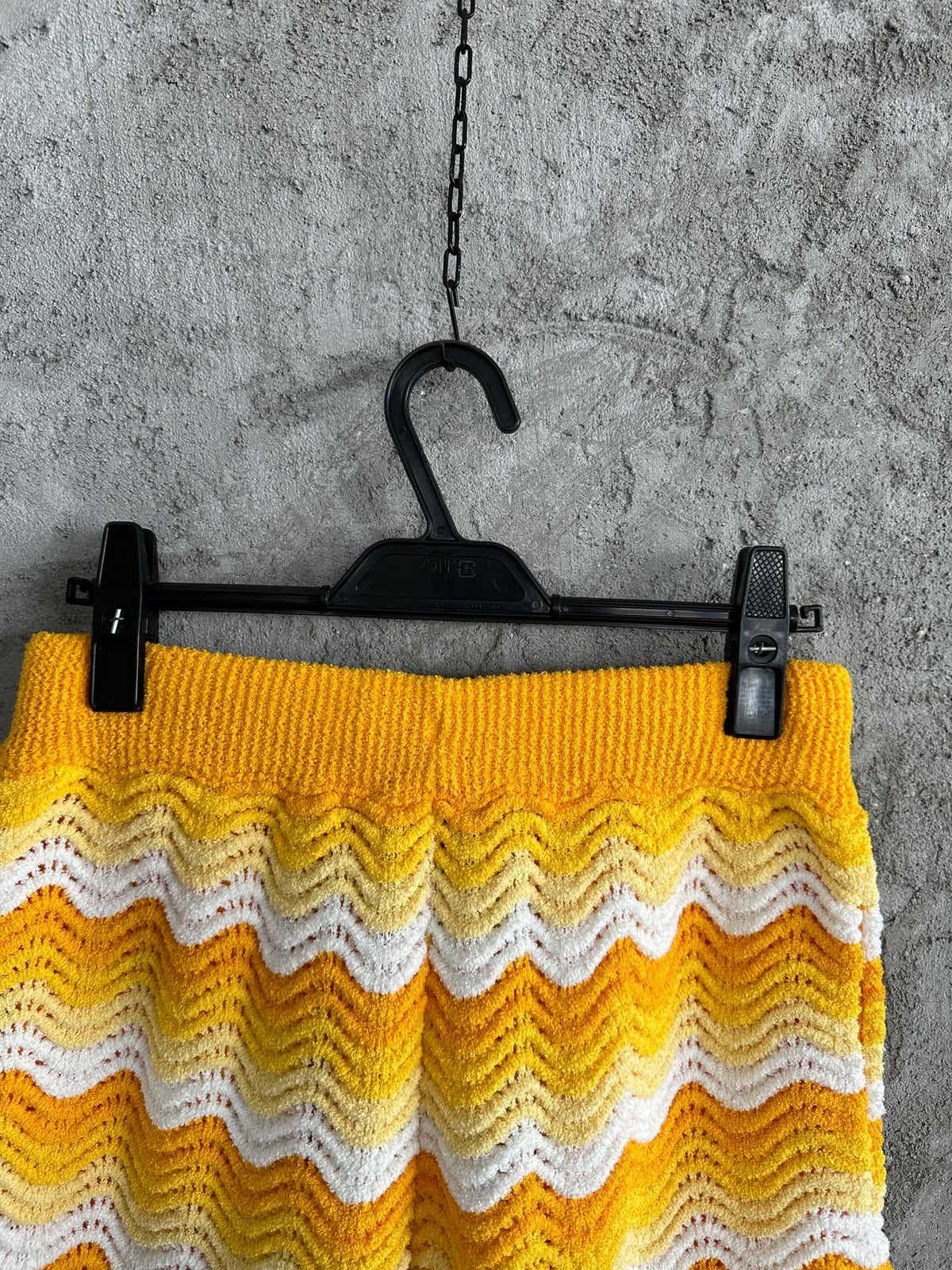 Yellow Knit Chevron Drawstring - Men's
