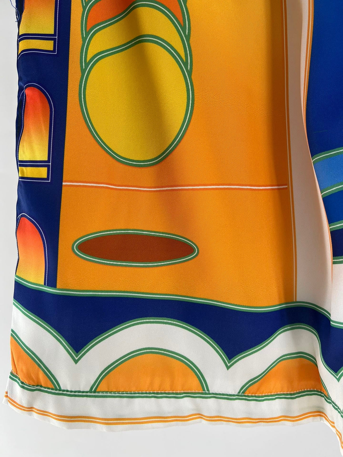 Geometric Print Silk Shorts - Men's