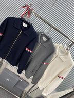 RWB Stripe Cardigan Navy - Men's
