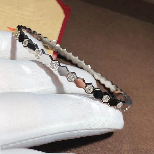 BEE LOVE SILVER DIAMOND BRACELET - LUX VERSE - Luxury designer fashion outlet