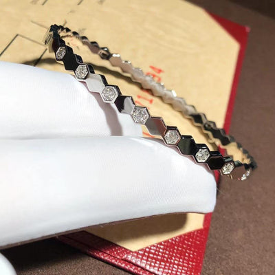 BEE LOVE SILVER DIAMOND BRACELET - LUX VERSE - Luxury designer fashion outlet
