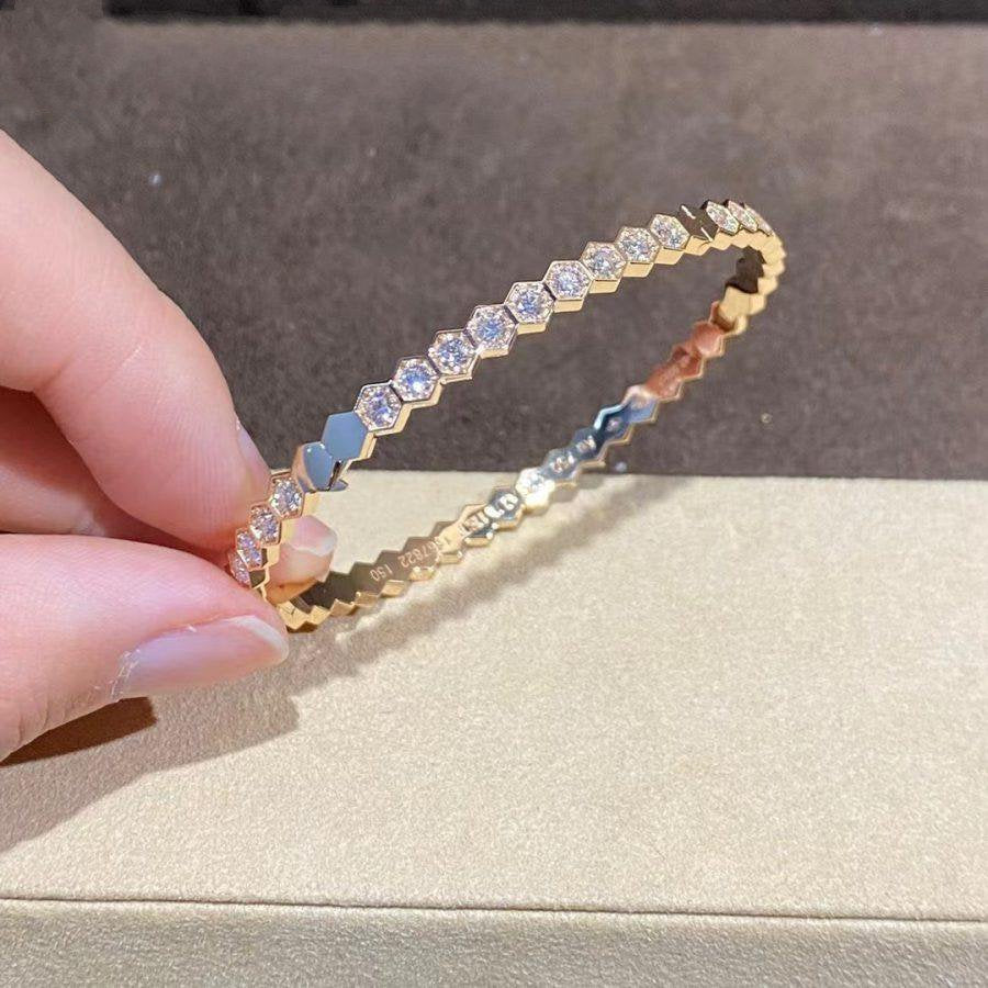 Bee Love Gold Bracelet Full Diamond – LUX VERSE Luxury Designer Fashion Outlet