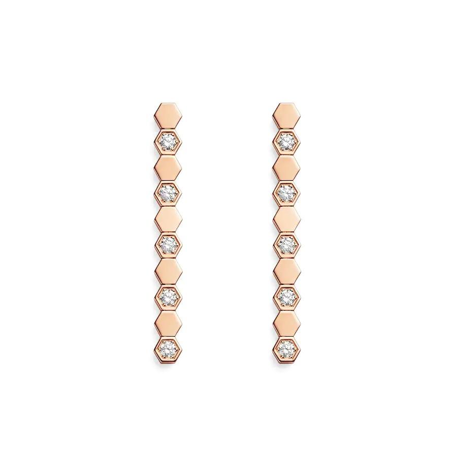Bee Love Rose Gold Diamond Long Earrings – LUX VERSE Luxury Designer Fashion Outlet