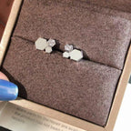 Bee Love Silver Diamond Earrings – LUX VERSE Luxury Designer Fashion Outlet