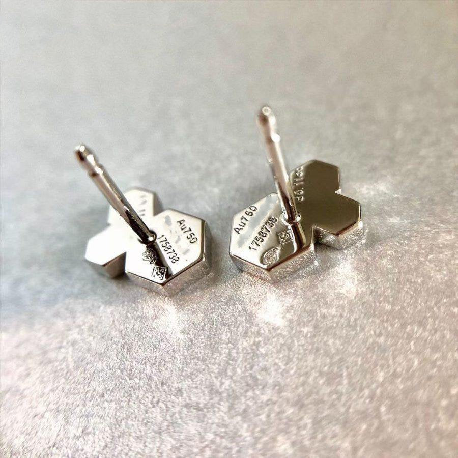 Bee Love Silver Diamond Earrings – LUX VERSE Luxury Designer Fashion Outlet