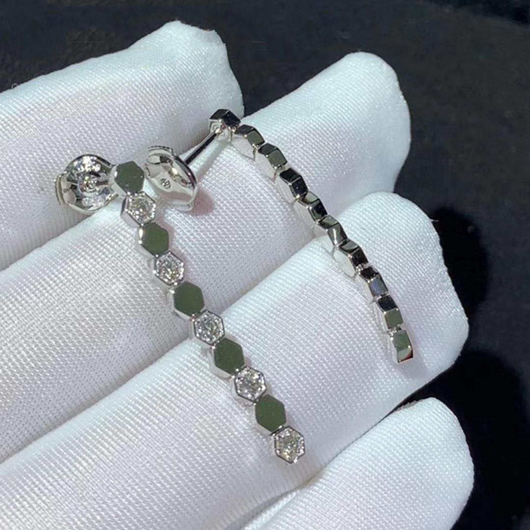 Bee Love Silver Diamond Long Earrings – LUX VERSE Luxury Designer Fashion Outlet