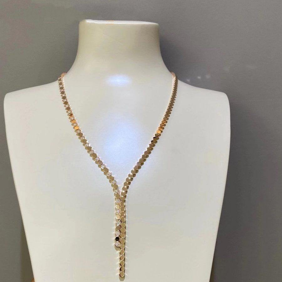 Bee Love Necklace Rose Gold Diamond – LUX VERSE Luxury Designer Fashion Outlet