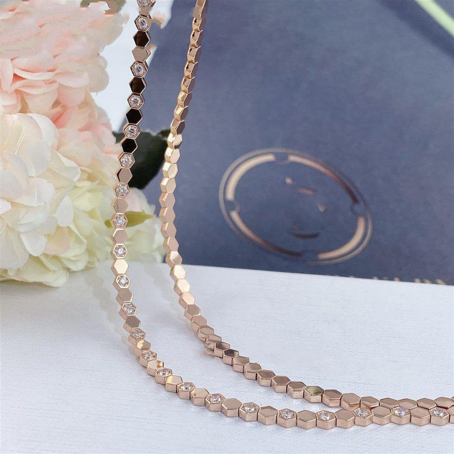 Bee Love Necklace Rose Gold Diamond – LUX VERSE Luxury Designer Fashion Outlet